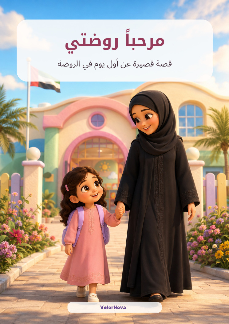 غلاف قصة مرحباً روضتي للأطفال